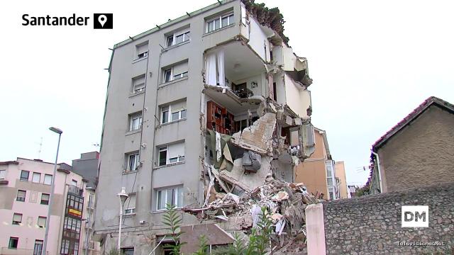 El Diario Montañés | July 24, 2017 | Colapsa el edificio agrietado de la calle del Sol de Santander